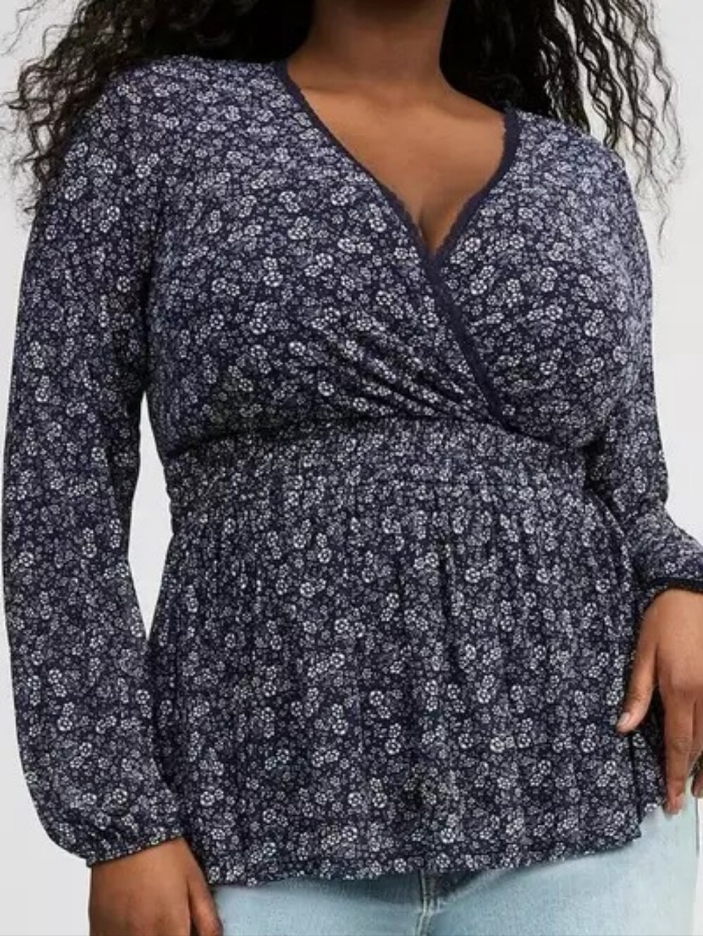 TORRID SURPLICE BABYDOLL BLOUSE